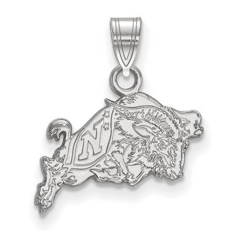 US Naval Academy Navy Midshipmen Small Pendant in Sterling Silver 1.23 gr