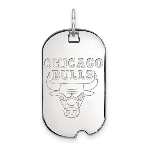 Chicago Bulls Small Dog Tag in Sterling Silver 4.35 gr
