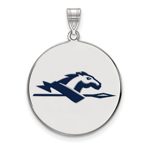 Longwood University Lancers XL Disc Pendant in Sterling Silver 5.66 gr