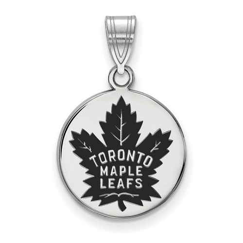 Toronto Maple Leafs Medium Disc Pendant in Sterling Silver 2.18 gr