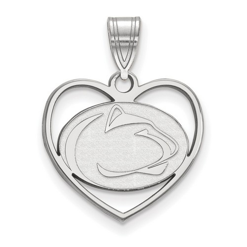 Penn State University Nittany Lions Sterling Silver Heart Pendant 1.67 gr