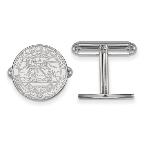 Wichita State University Shockers Crest Cuff Link in Sterling Silver 7.13 gr