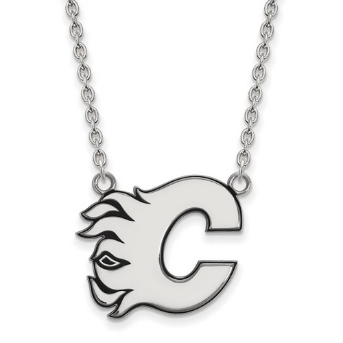 Calgary Flames Large Pendant Necklace in Sterling Silver 6.56 gr