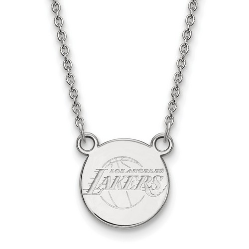 Los Angeles Lakers Small Disc Pendant in Sterling Silver 3.39 gr