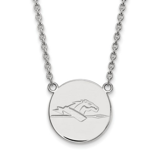 Longwood University Lancers Large Disc Pendant in Sterling Silver 6.71 gr