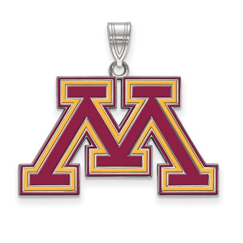 University of Minnesota Golden Gophers Large Pendant in Sterling Silver 3.82 gr