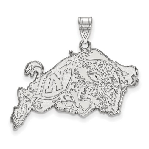 US Naval Academy Navy Midshipmen XL Pendant in Sterling Silver 4.53 gr