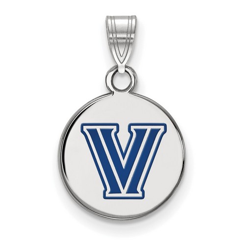 Villanova University Wildcats Small Disc Pendant in Sterling Silver 1.45 gr