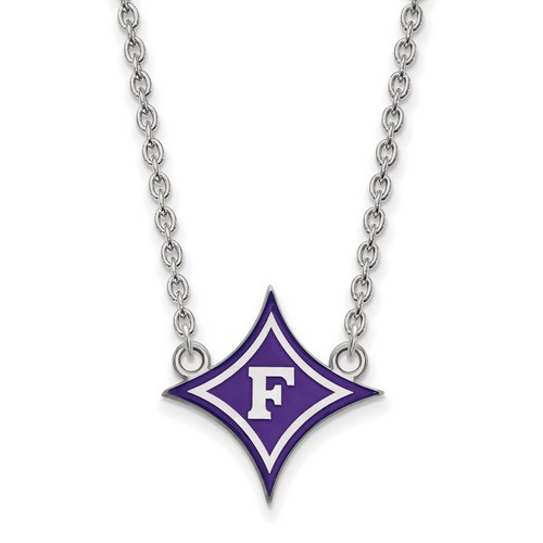 Furman University Paladins Large Pendant Necklace in Sterling Silver 4.69 gr