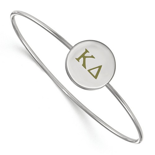 Kappa Delta Sorority Enameled Sterling Silver Slip-On Bangle 8.05 gr