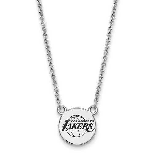 Los Angeles Lakers Small Disc Necklace in Sterling Silver 3.29 gr