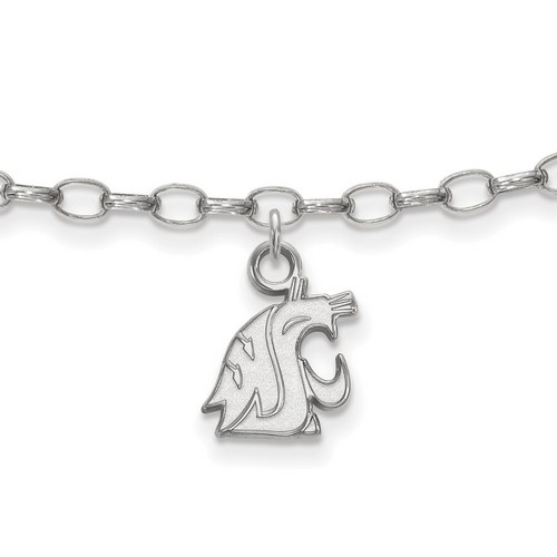 Washington State Cougars Anklet in Sterling Silver 2.92 gr