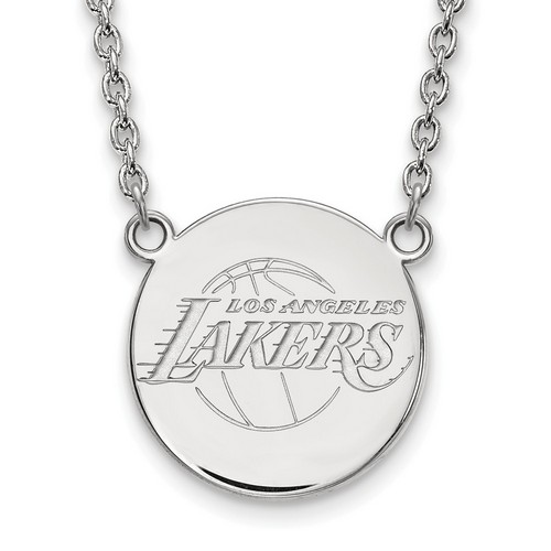 Los Angeles Lakers Large Disc Pendant in Sterling Silver 6.71 gr