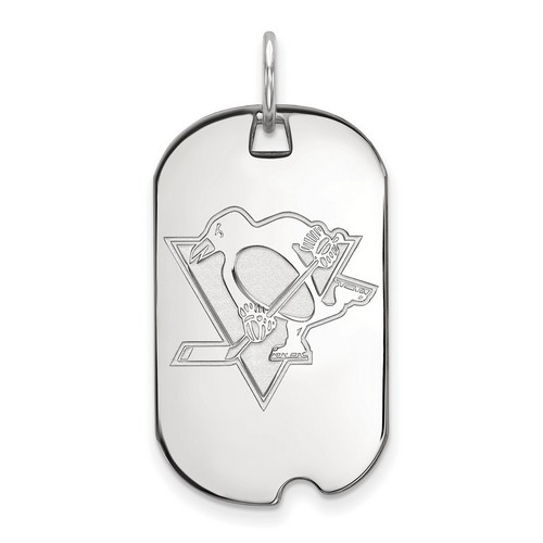 Pittsburgh Penguins Small Dog Tag in Sterling Silver 4.55 gr