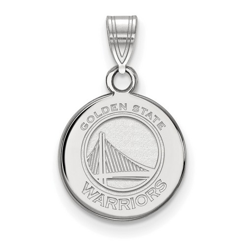 Golden State Warriors Small Disc Pendant in Sterling Silver 1.48 gr