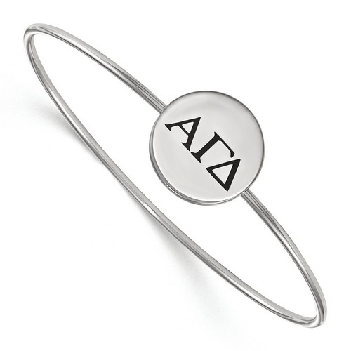 Alpha Gamma Delta Sorority Enameled Slip-On Bangle in Sterling Silver 8.70 gr