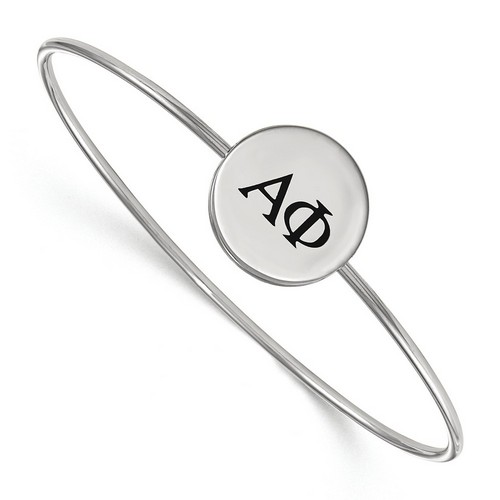 Alpha Phi Sorority Enameled Sterling Silver Slip-On Bangle 8.05 gr