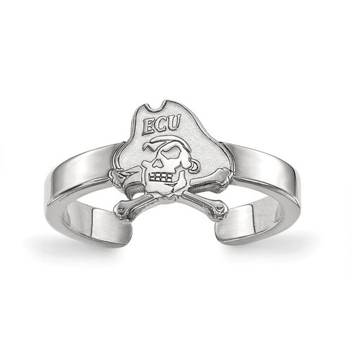 East Carolina University Pirates Toe Ring in Sterling Silver 1.18 gr