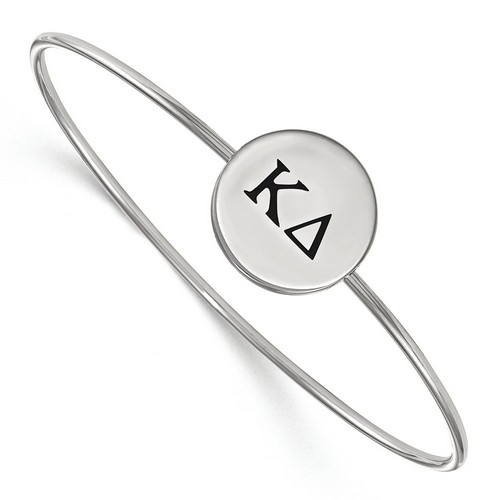 Kappa Delta Sorority Enameled Sterling Silver Slip-On Bangle