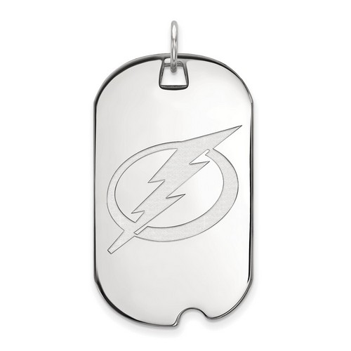 Tampa Bay Lightning Large Dog Tag in Sterling Silver 7.79 gr