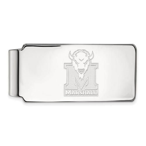 Marshall University Thundering Herd Money Clip in Sterling Silver 16.85 gr