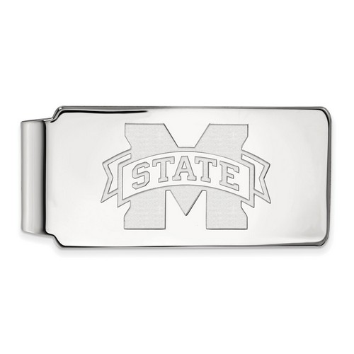 Mississippi State University Bulldogs Money Clip in Sterling Silver 16.43 gr