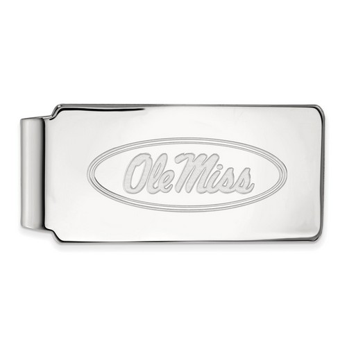 University of Mississippi Rebels Money Clip in Sterling Silver 17.11 gr