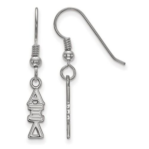 Alpha Xi Delta Sorority Small Dangle Earrings in Sterling Silver 1.53 gr