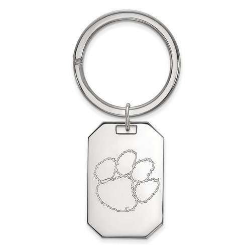 Clemson University Tigers Key Chain in Sterling Silver 12.47 gr