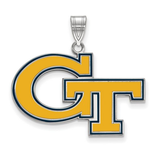 Georgia Tech Yellow Jackets Large Pendant in Sterling Silver 3.45 gr