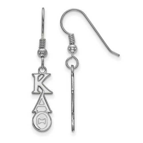 Kappa Alpha Theta Sorority Small Dangle Earrings in Sterling Silver 1.53 gr