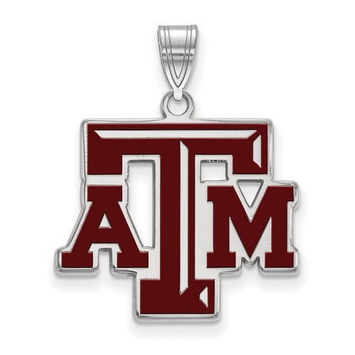 Texas A&M University Aggies Large Pendant in Sterling Silver 3.05 gr