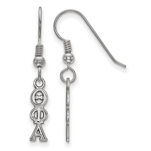 Theta Phi Alpha Sorority Small Dangle Earrings in Sterling Silver 1.53 gr