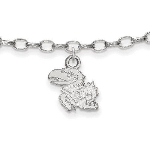 University of Kansas Jayhawks Anklet in Sterling Silver 3.14 gr