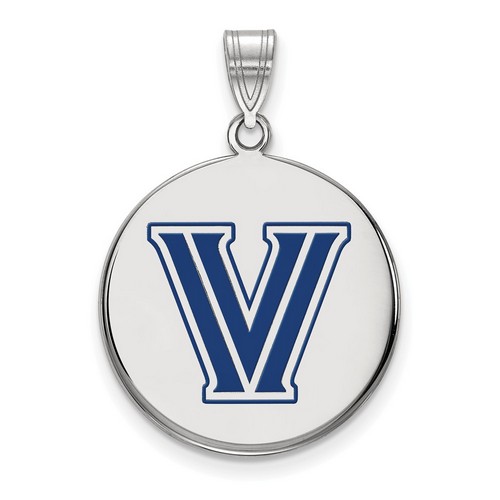 Villanova University Wildcats Large Disc Pendant in Sterling Silver 4.29 gr