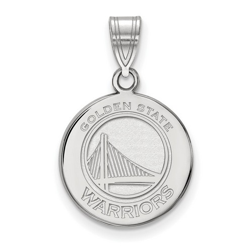 Golden State Warriors Medium Disc Pendant in Sterling Silver 2.17 gr