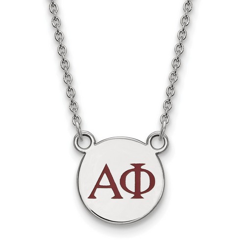 Alpha Phi Sorority XS Pendant Necklace in Sterling Silver 3.34 gr