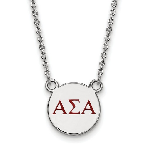 Alpha Sigma Alpha Sorority XS Sterling Silver Pendant Necklace 3.34 gr