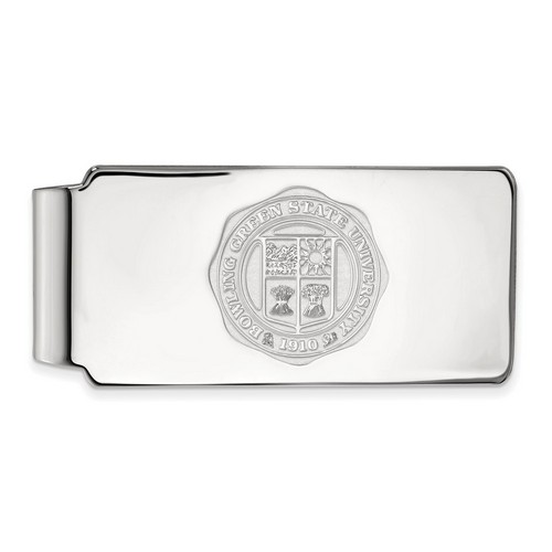 Bowling Green State University Falcons Sterling Silver Money Clip Crest 16.84 gr