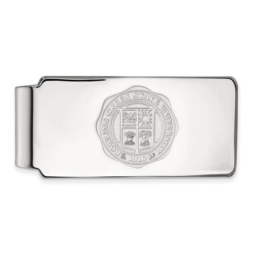 Bowling Green State University Falcons Sterling Silver Money Clip Crest 16.84 gr