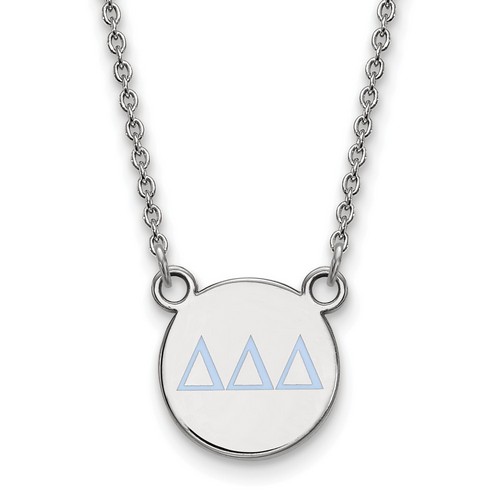 Tri Delta Sorority XS Pendant Necklace in Sterling Silver 3.34 gr