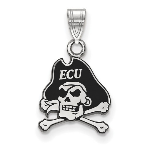 East Carolina University Pirates Small Pendant in Sterling Silver 1.13 gr
