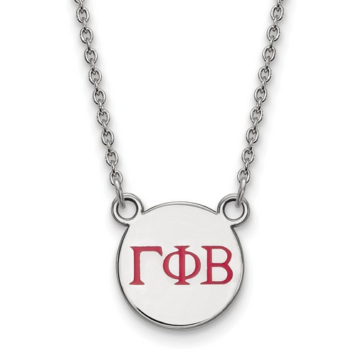 Gamma Phi Beta Sorority XS Pendant Necklace in Sterling Silver 3.34 gr