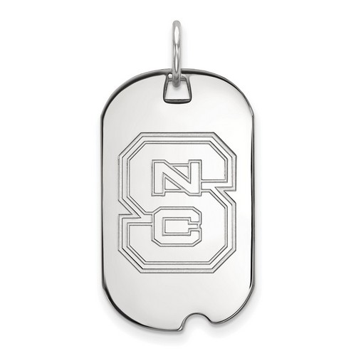 North Carolina State University Wolfpack Small Sterling Silver Dog Tag 4.36 gr