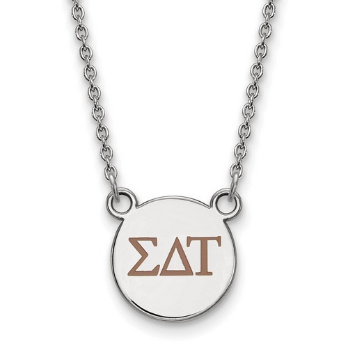 Sigma Delta Tau Sorority XS Pendant Necklace in Sterling Silver 3.34 gr