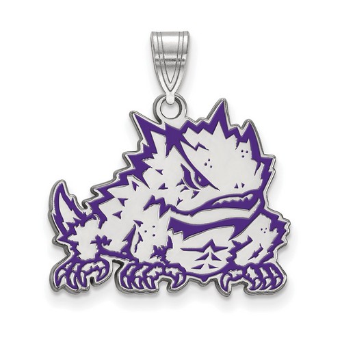 Texas Christian University TCU Horned Frogs Sterling Silver Pendant 3.34 gr