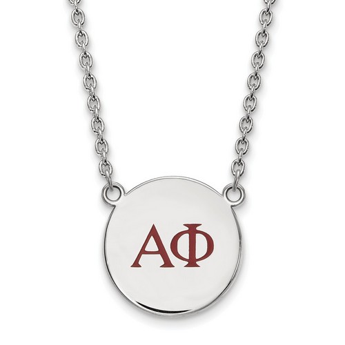 Alpha Phi Sorority Small Pendant Necklace in Sterling Silver 6.49 gr
