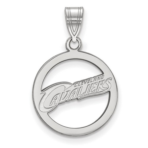 Cleveland Cavaliers Small Sterling Silver Circle Pendant 1.76 gr