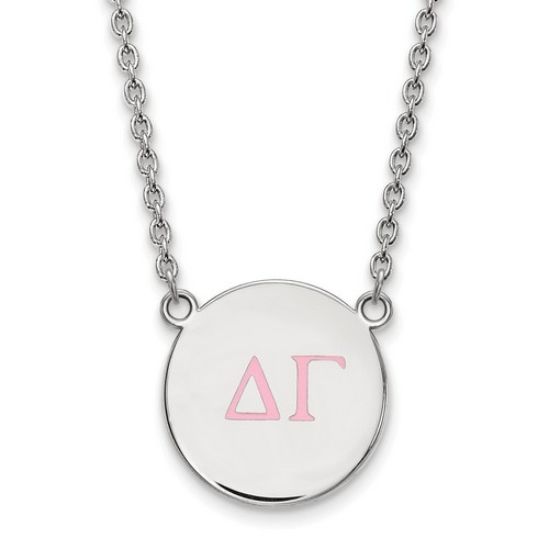 Delta Gamma Sorority Small Sterling Silver Pendant Necklace 6.49 gr