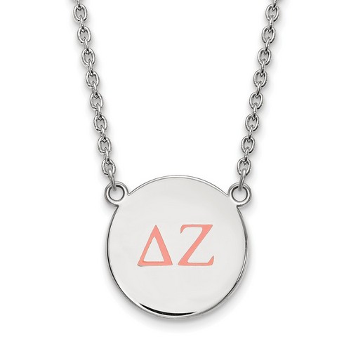 Delta Zeta Sorority Small Pendant Necklace in Sterling Silver 6.49 gr